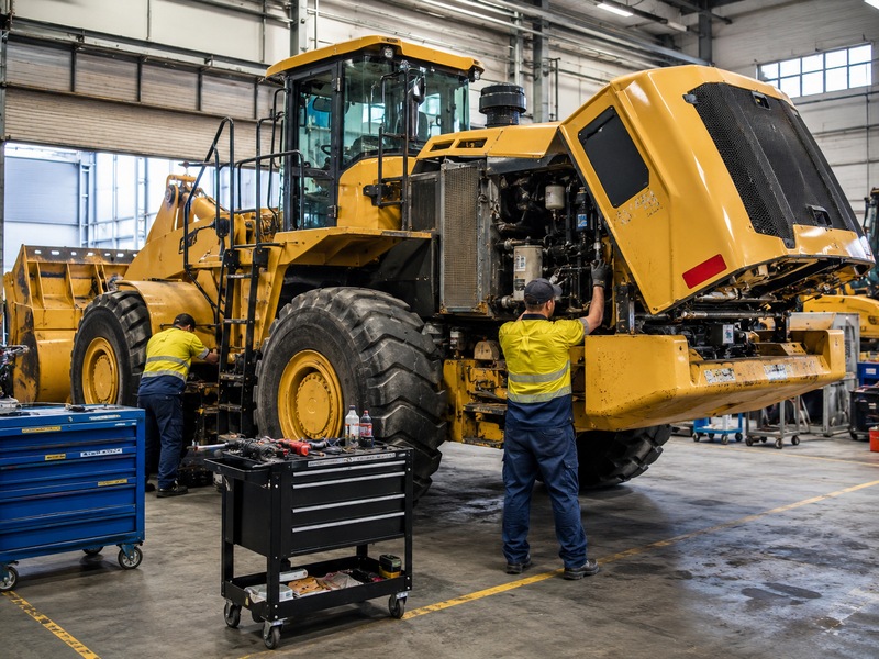 Skid loader hydraulic repair at Power Diesel Workshop